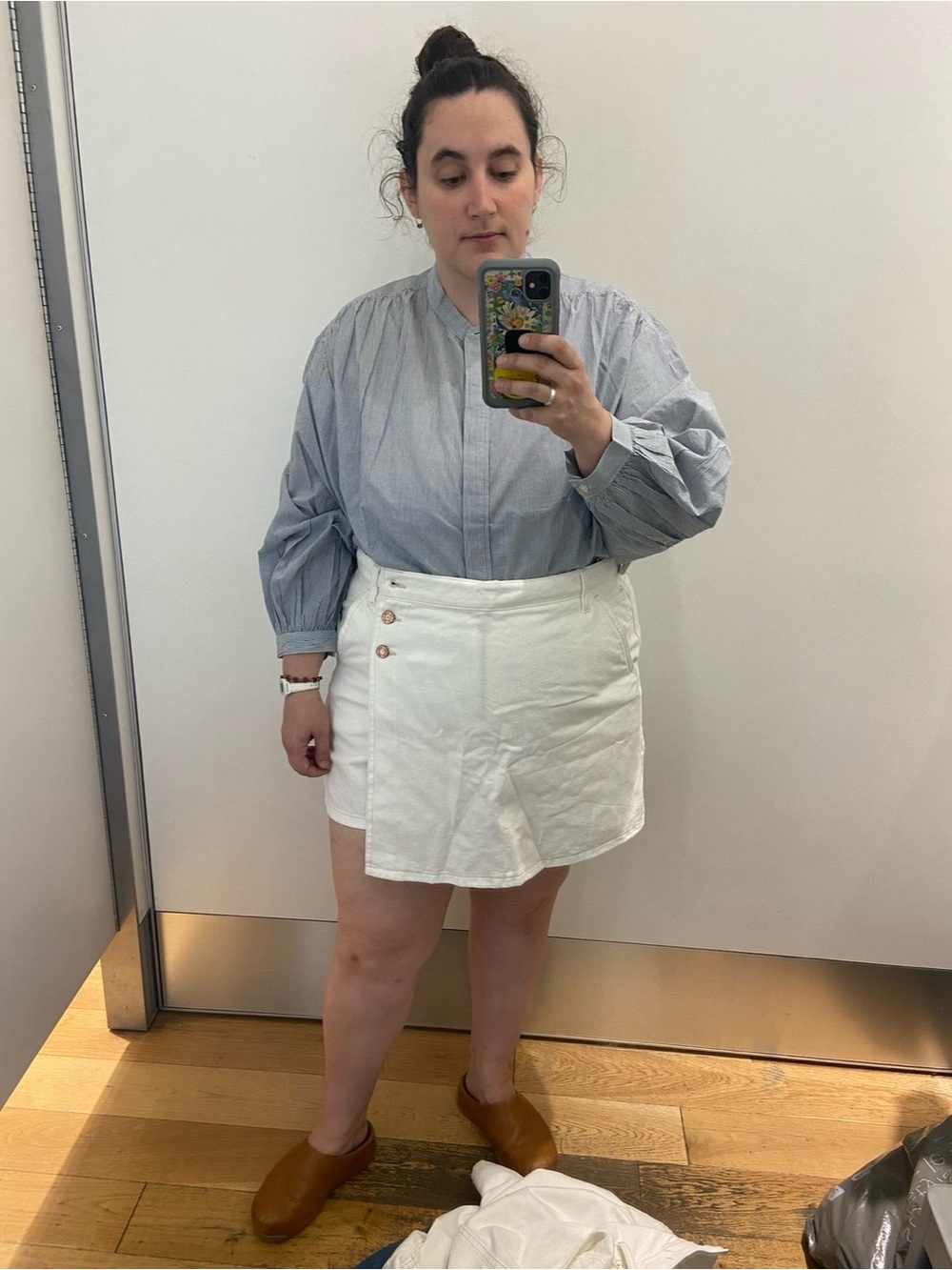 GAP denim wrap mini skort NWT